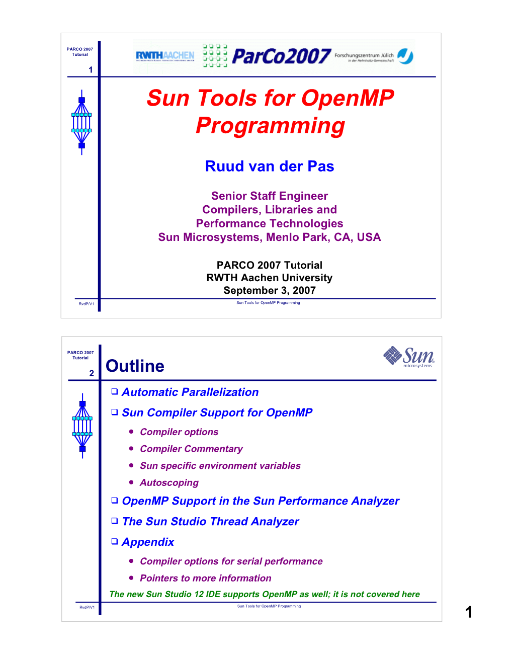 Sun Tools for Openmp Programming
