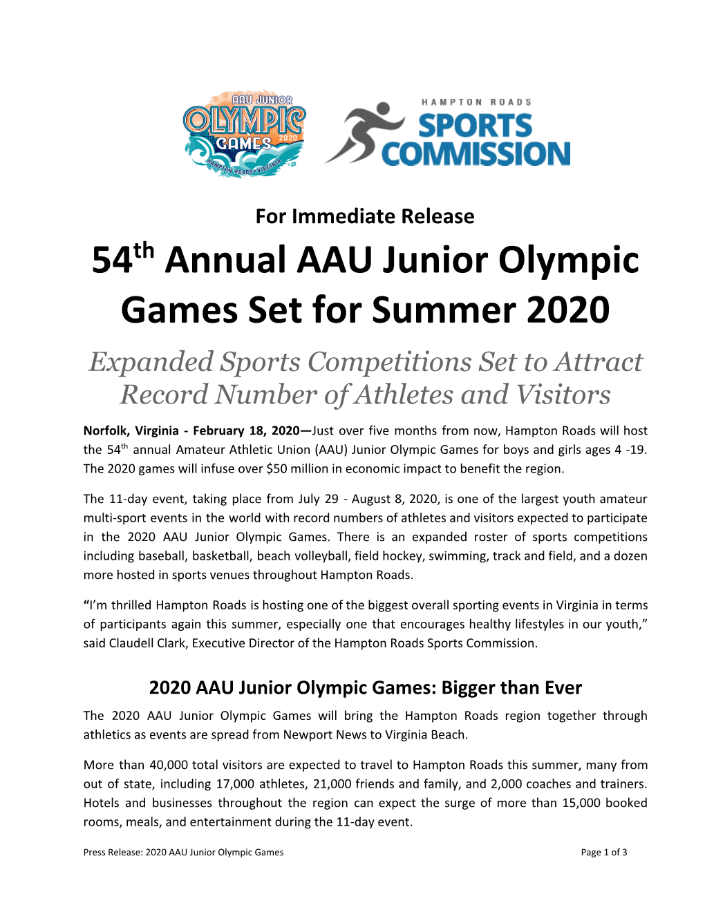 2020 AAU Junior Olympic Games