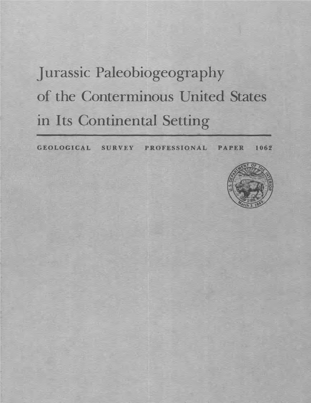 Jurassic Paleobiogeography of the Conterminous United in Its Continental Setting