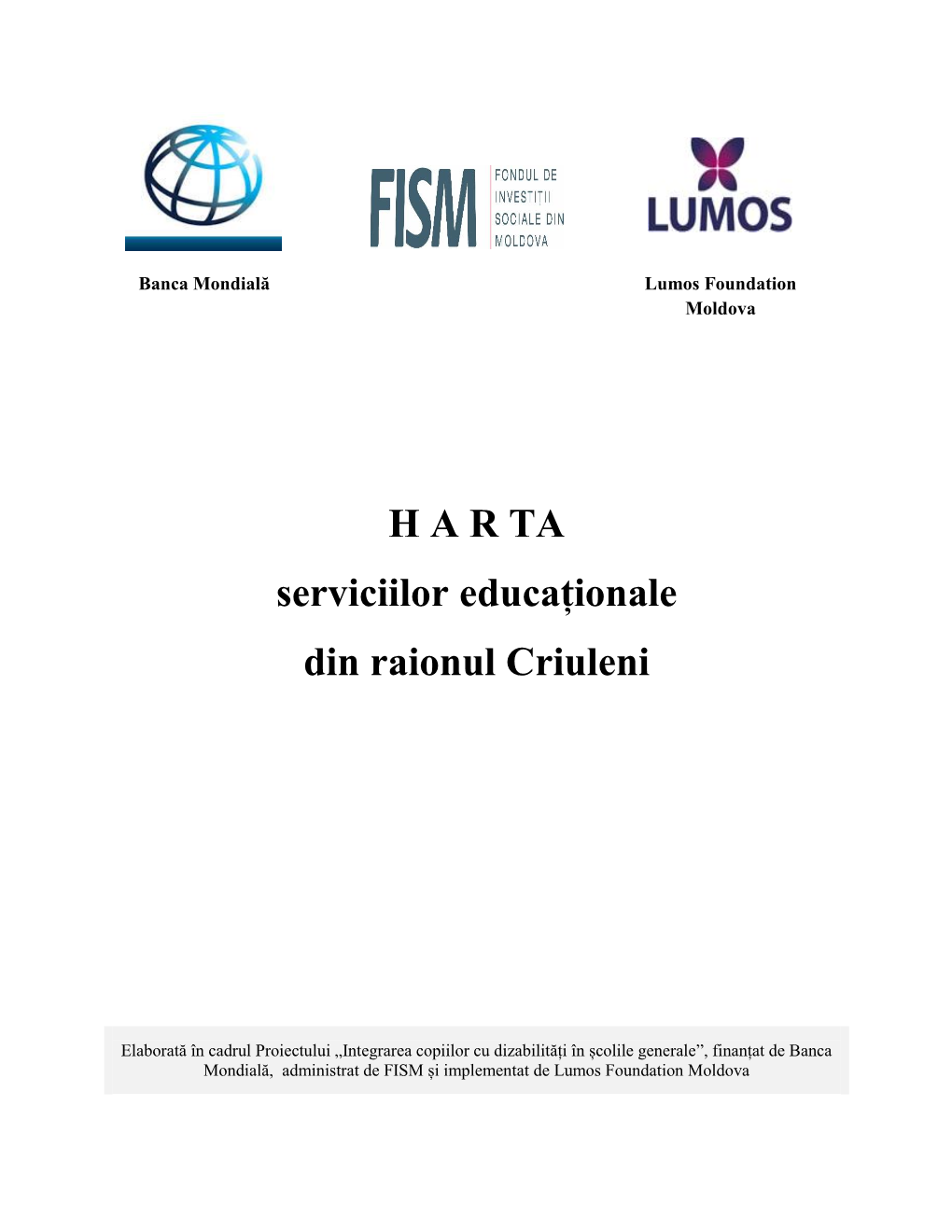 H a R TA Serviciilor Educaționale Din Raionul Criuleni