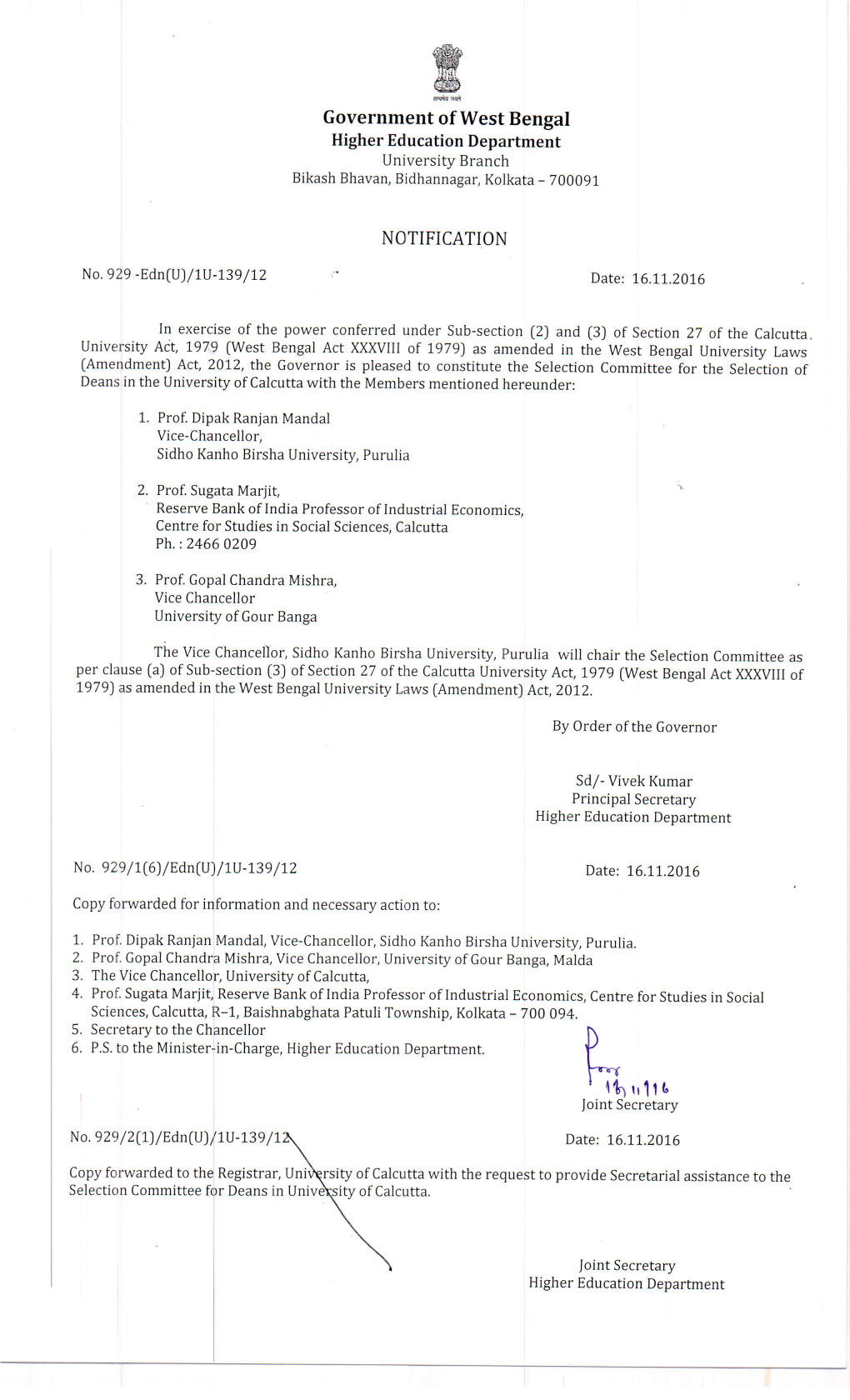 Government of West Bengal ' ,Lb L1l 6