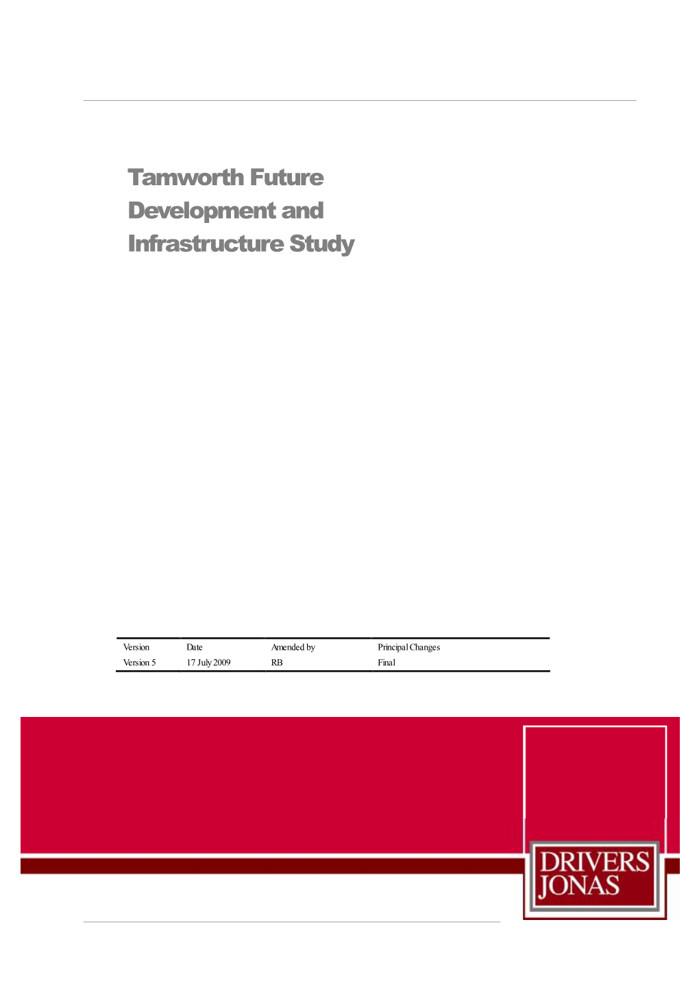 Tamworth Future Development and Infrastructure Study