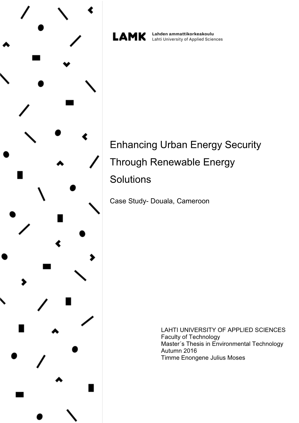 Enhancing Urban Energy Security Through Renewable Energy Solutions