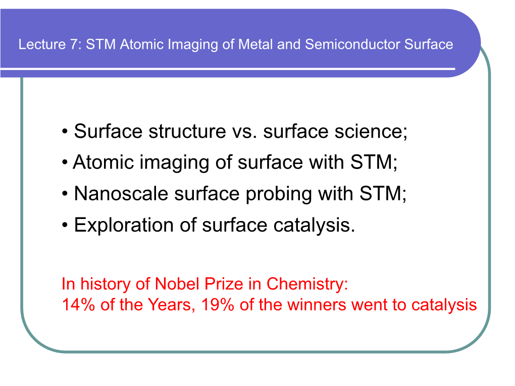 STM Atomic Imaging of Metal and Semiconductor Surface