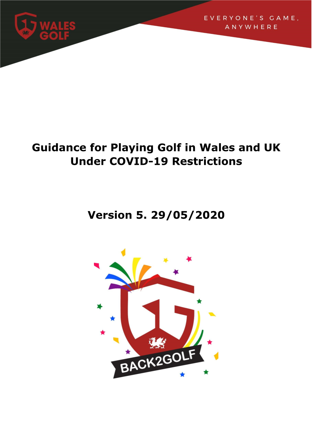 Guidance for Playing Golf in Wales and UK Under COVID-19 Restrictions