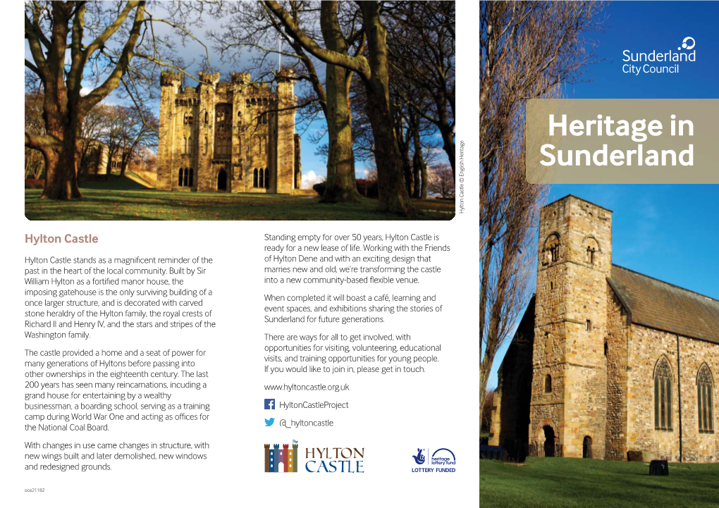 Oce21182 Heritage in Sunderland Leaflet 1/3Rd A4.Qxp