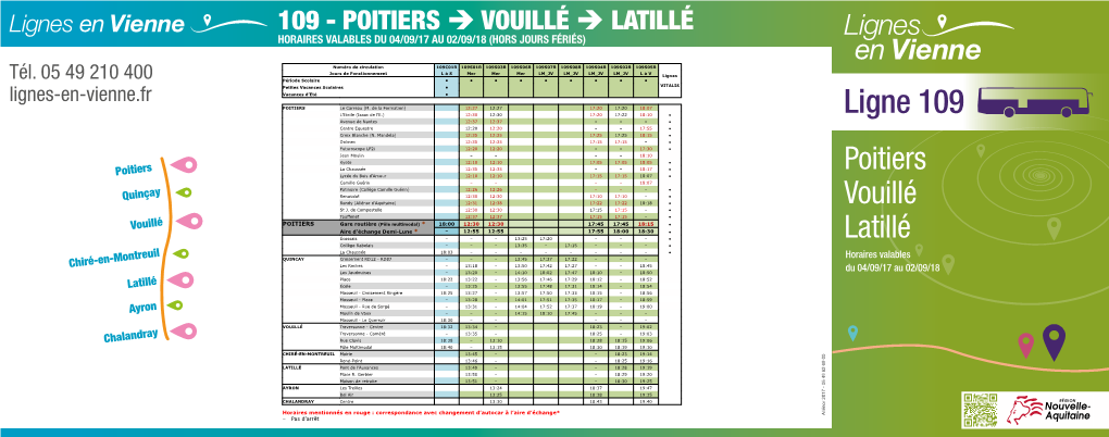 Lignes Période Scolaire ● ● ● ● ● ● ● ● ● Petites Vacances Scolaires ● VITALIS Lignes-En-Vienne.Fr Vacances D’Eté ● POITIERS Le Carreau (M