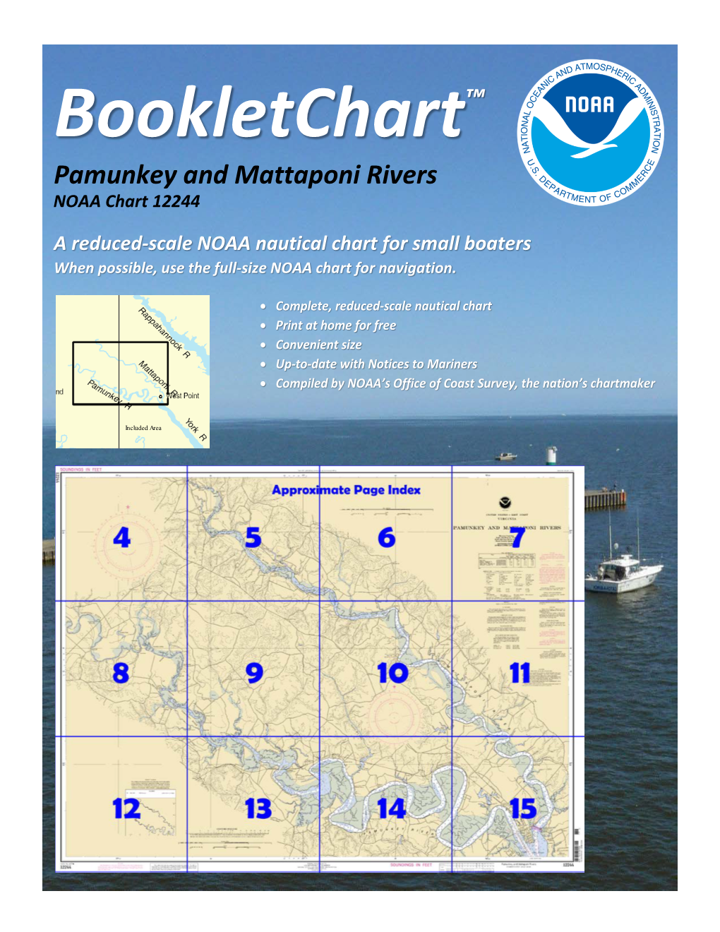 Bookletchart™ Pamunkey and Mattaponi Rivers NOAA Chart 12244