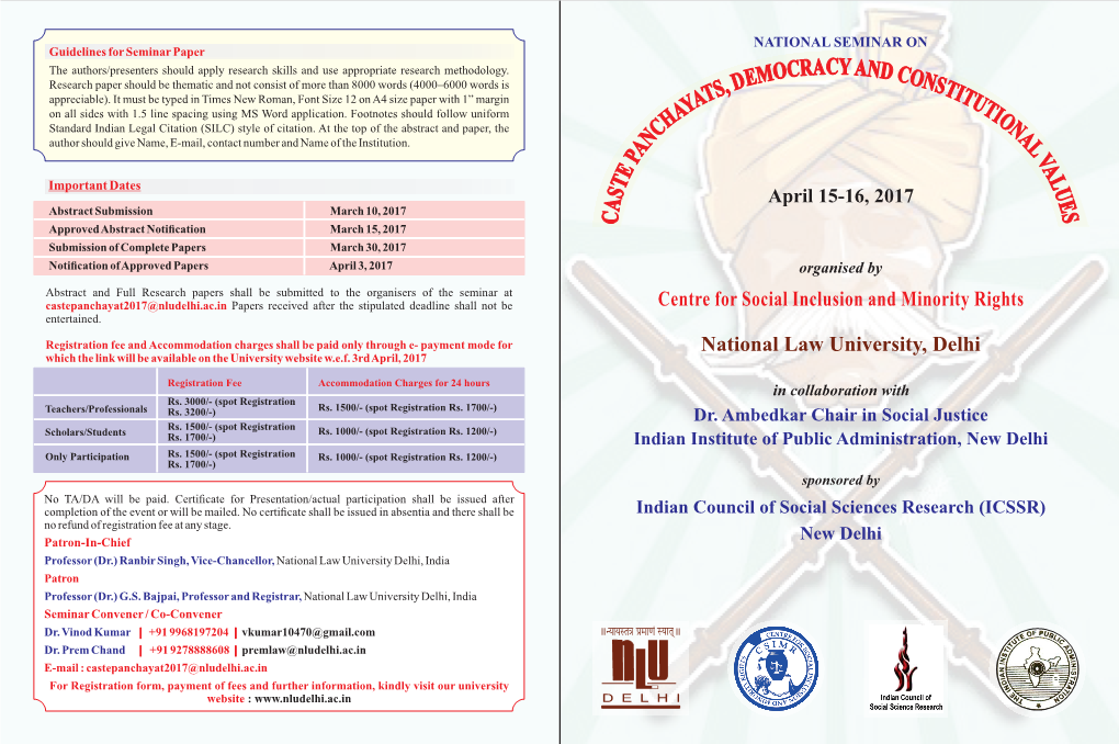 National Law University, Delhi Centre for Social Inclusion and Minority