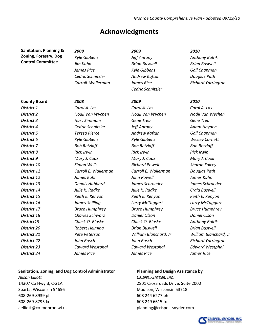 Monroe County Comprehensive Plan Adopted 9-29-10, Last Revised 9-24