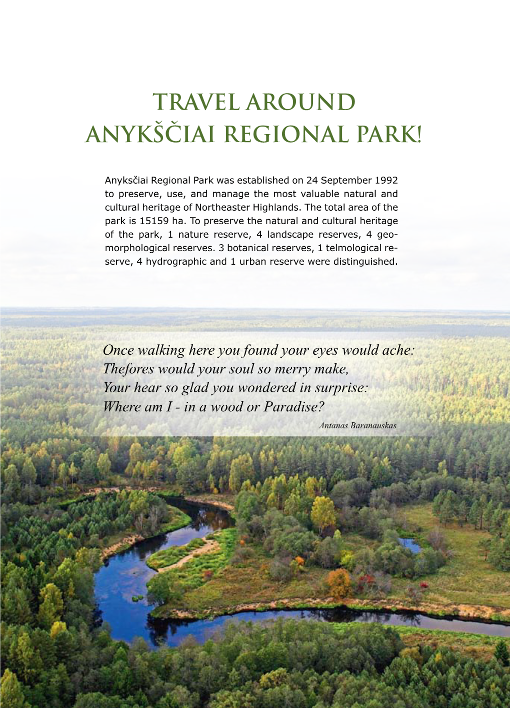 Travel Around Anykščiai Regional Park!