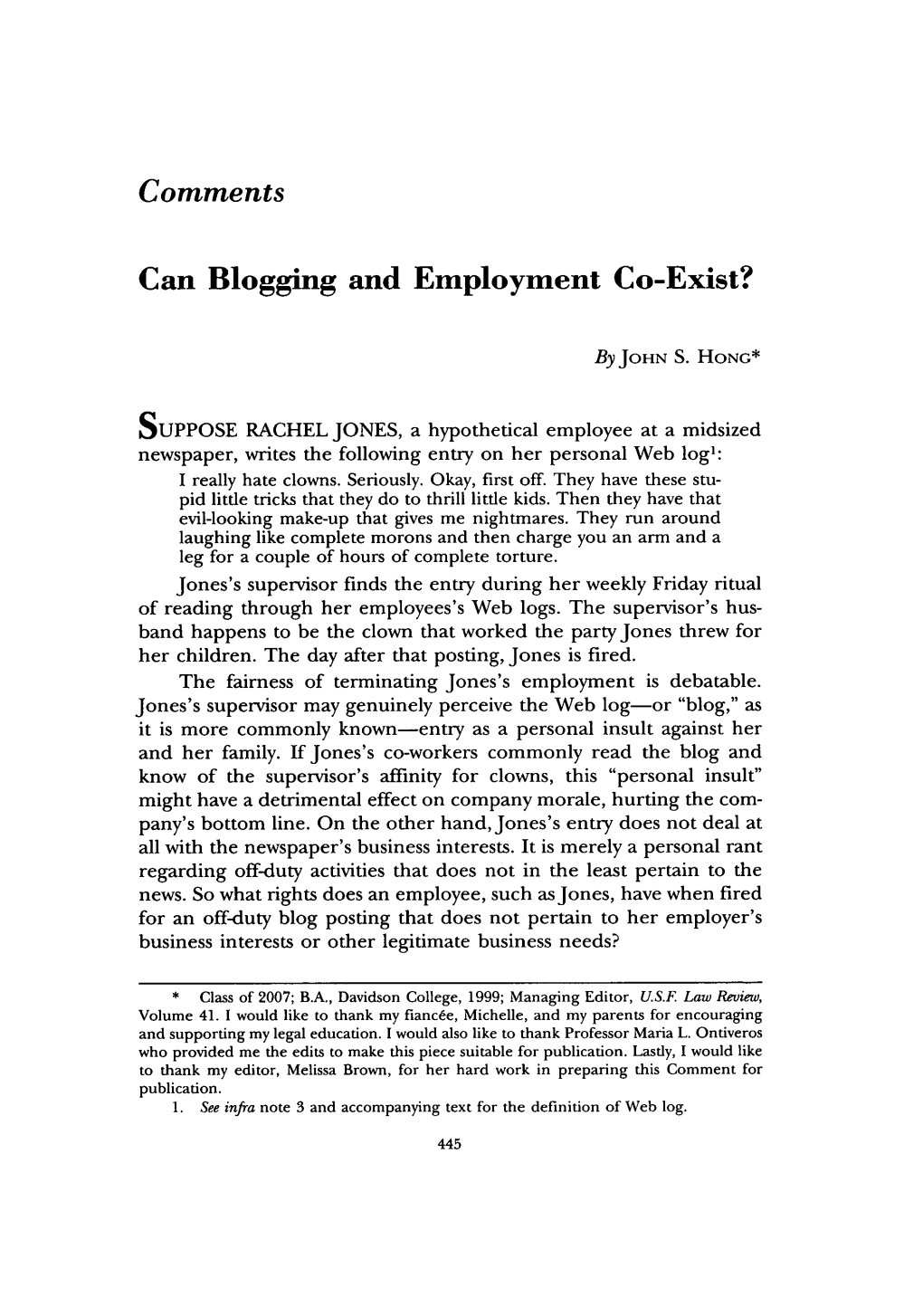 Can Blogging and Employment Co-Exist?