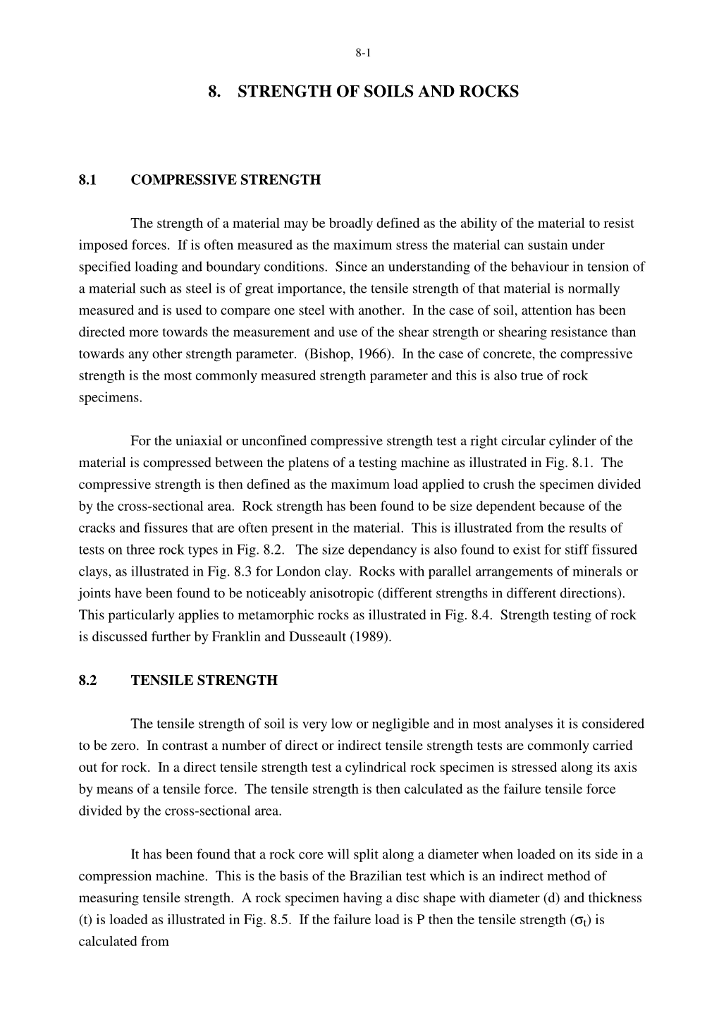 8. Strength of Soils and Rocks