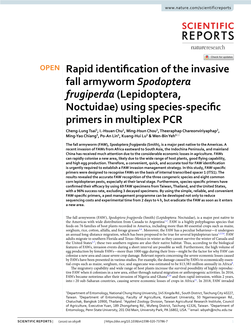 Using Species-Specific Primers