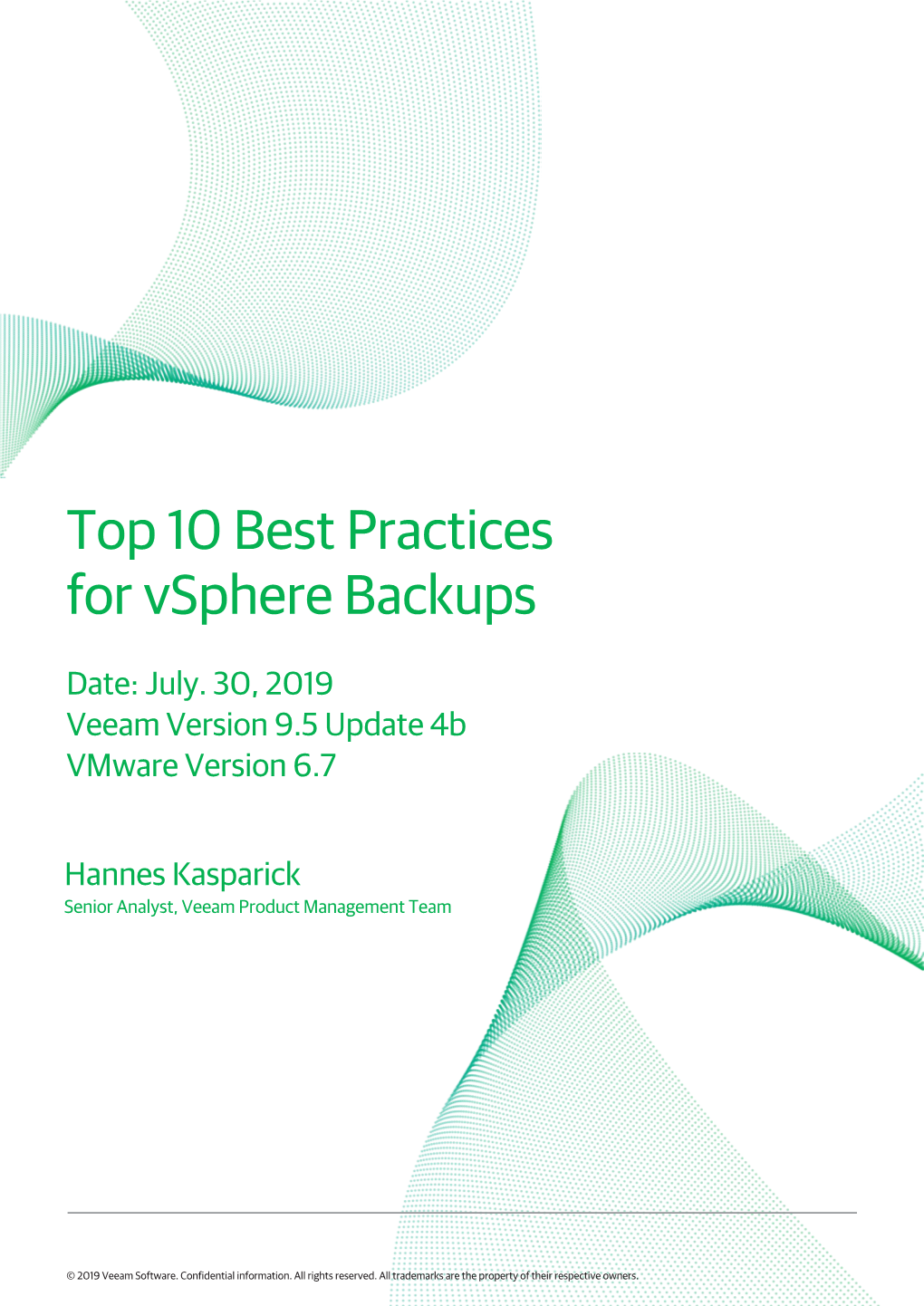 Top 10 Best Practices for Vsphere Backups