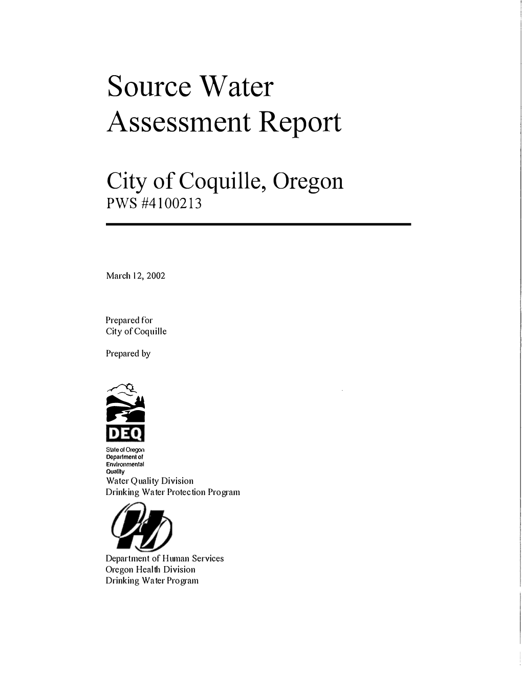 Source Water Assessment Report