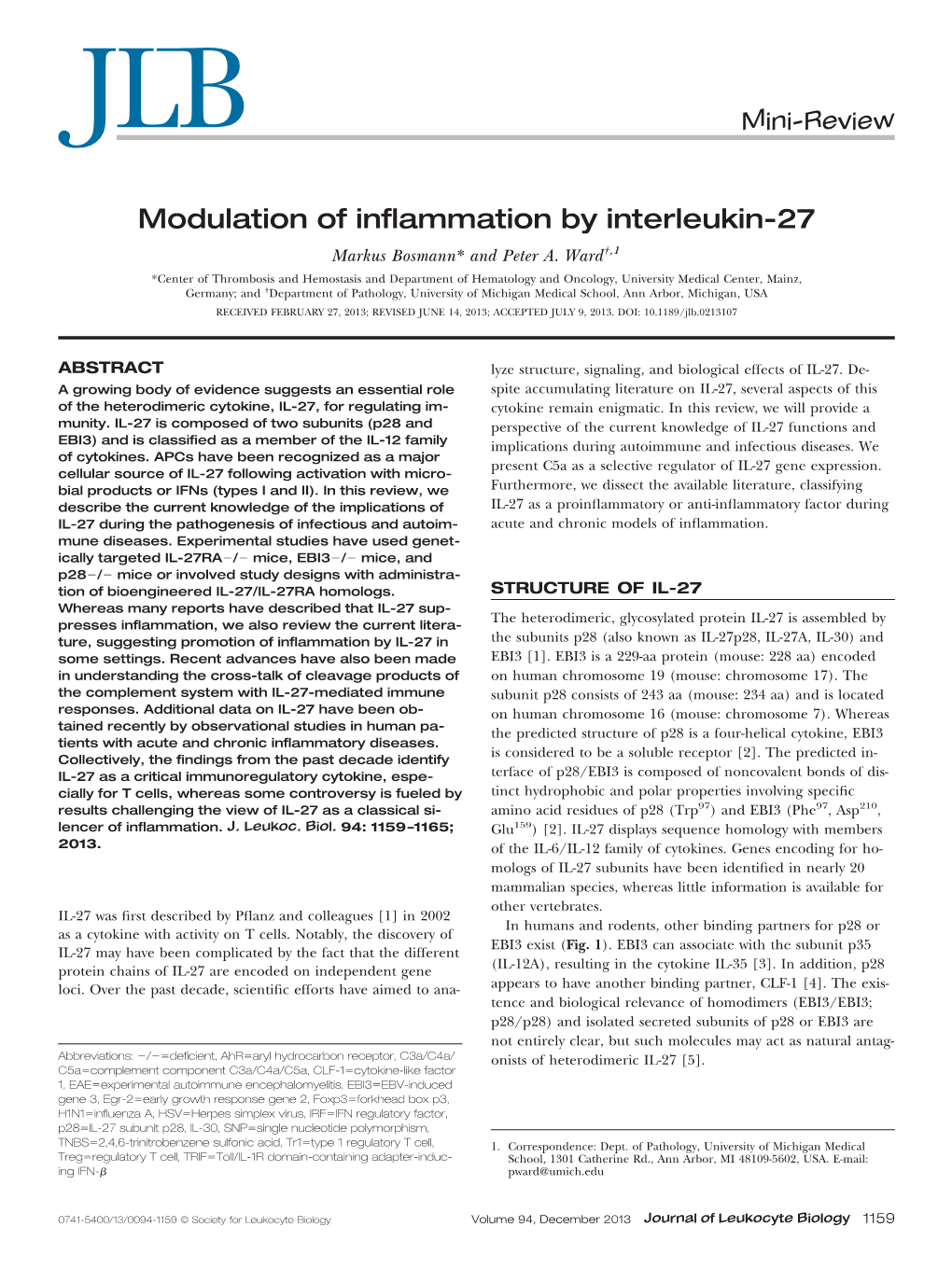 Modulation of Inflammation by Interleukin&#X2010