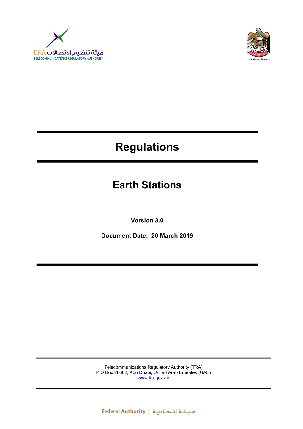 Regulations Earth Stations