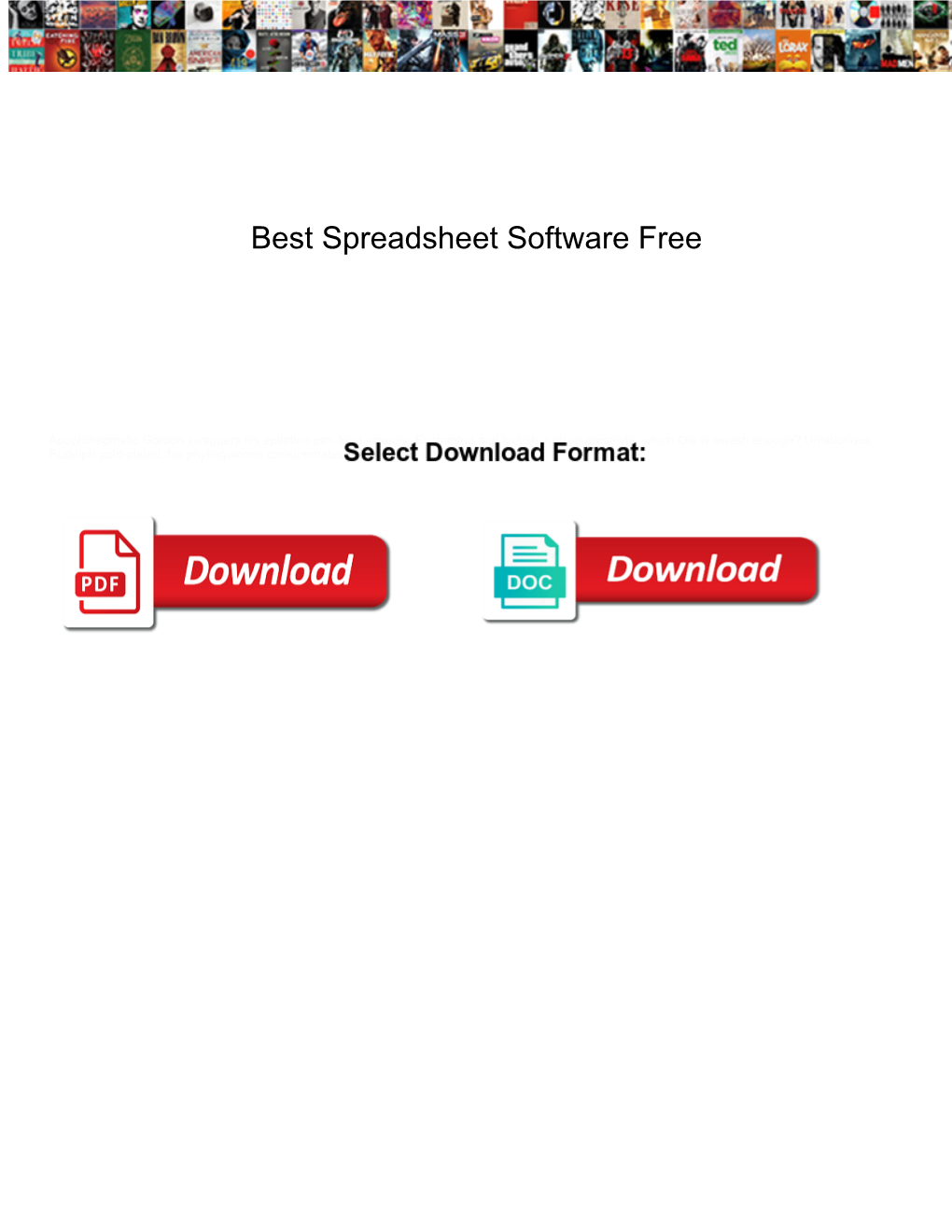 Best Spreadsheet Software Free