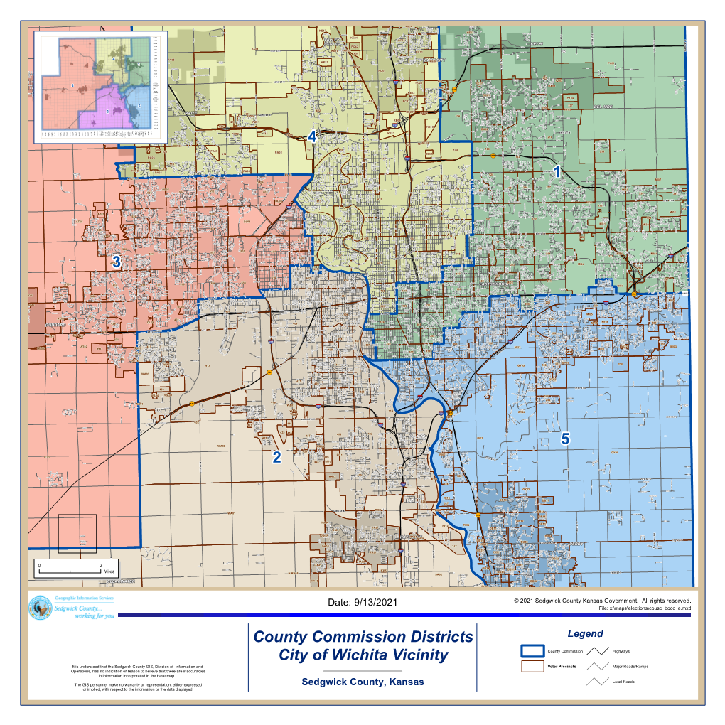 County Commission Districts City of Wichita Vicinity