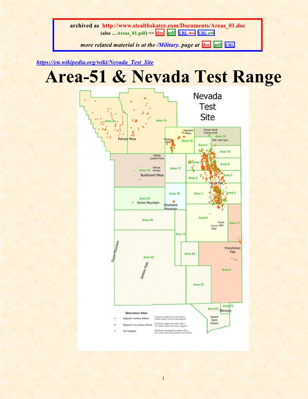 Area-51 & Nevada Test Range