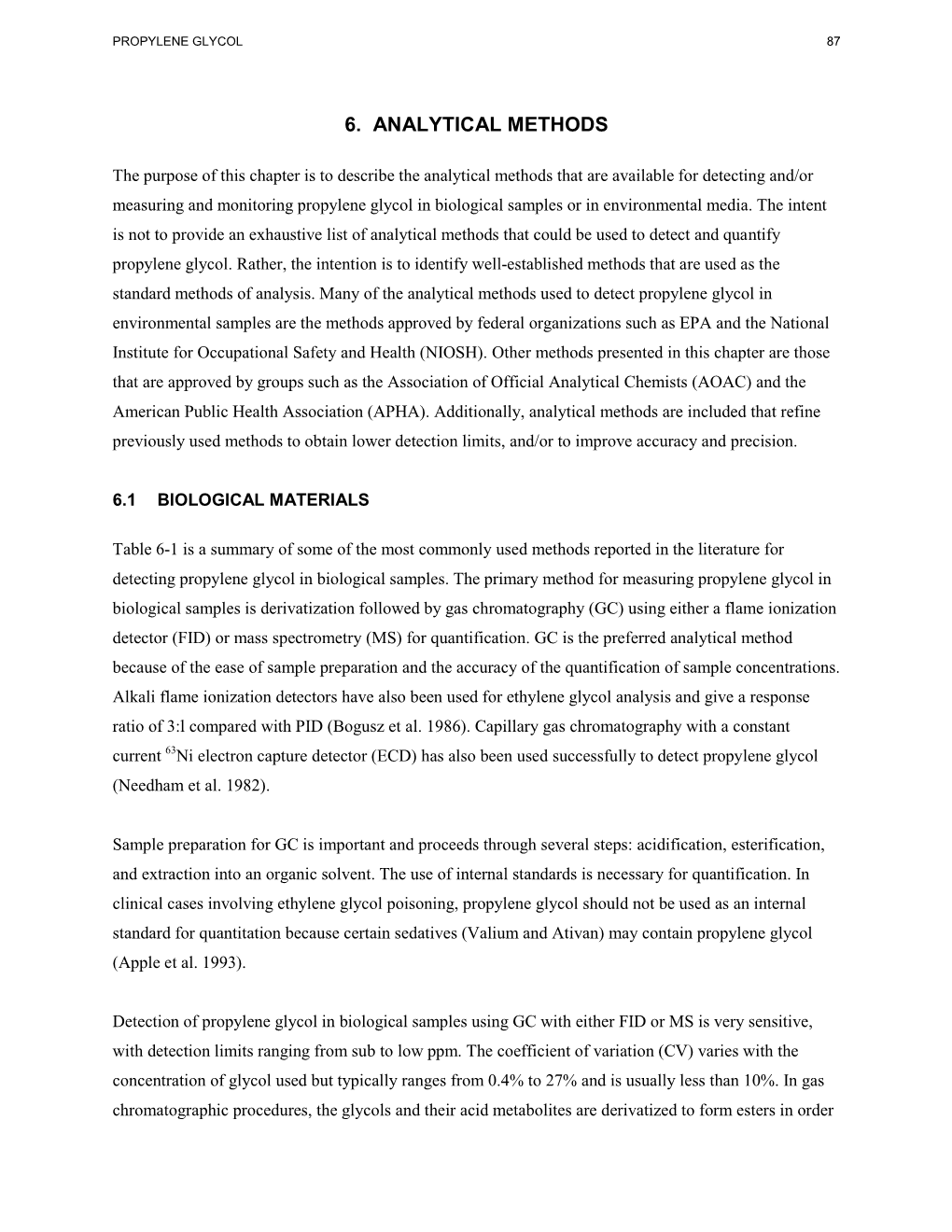 6. Analytical Methods