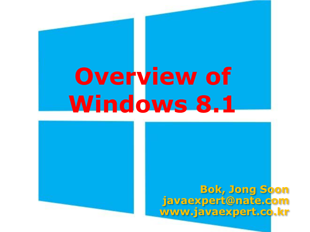Overview of Windows 8.1