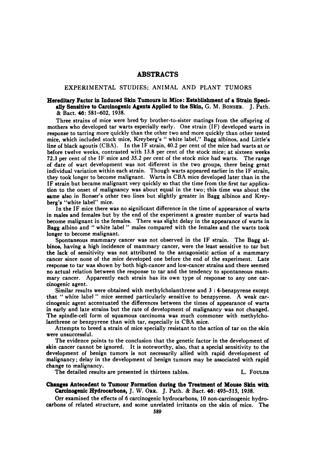 Establishment of a Strain Speci- Ally Sensitive to Carcinogenic Agents Applied to the Skin, G