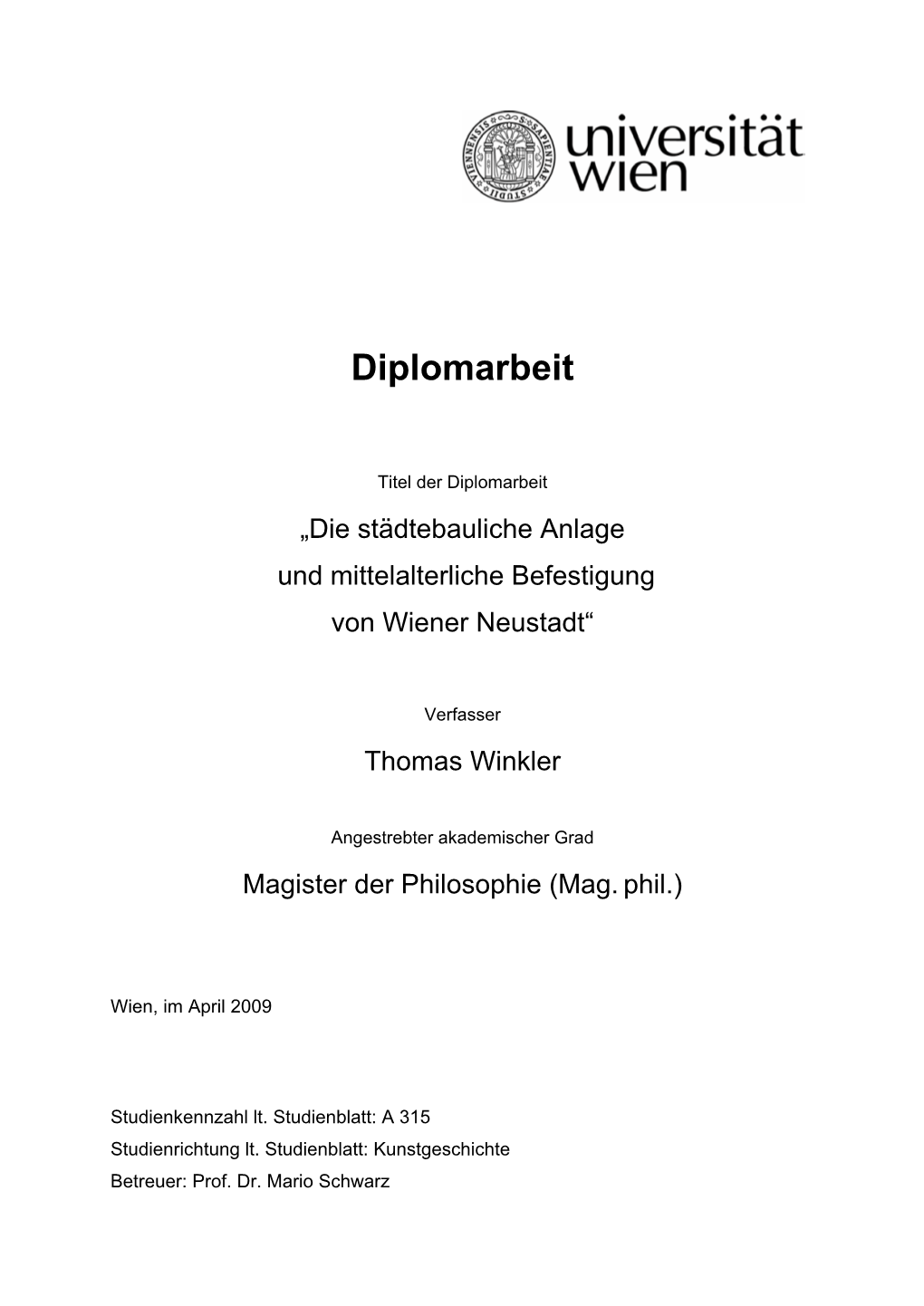 Diplomarbeit