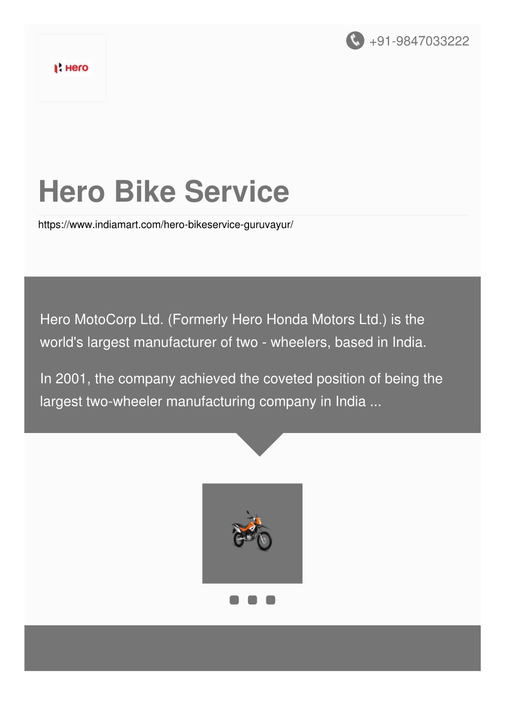 Hero Bike Service