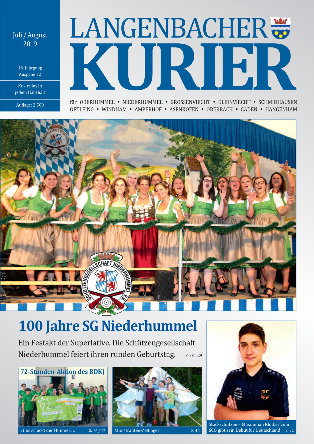 Langenbacher Kurier Genug Gefeiert ...? Impressu M/ Editorial KURIER Impressum Ir in Bayern Haben Traditio - Nell Ein Emotionales Verhält - 16