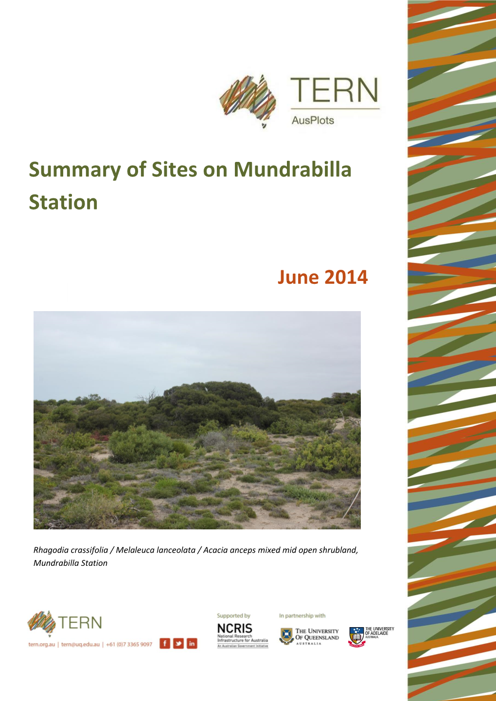 Summary of Sites on Mundrabilla Station