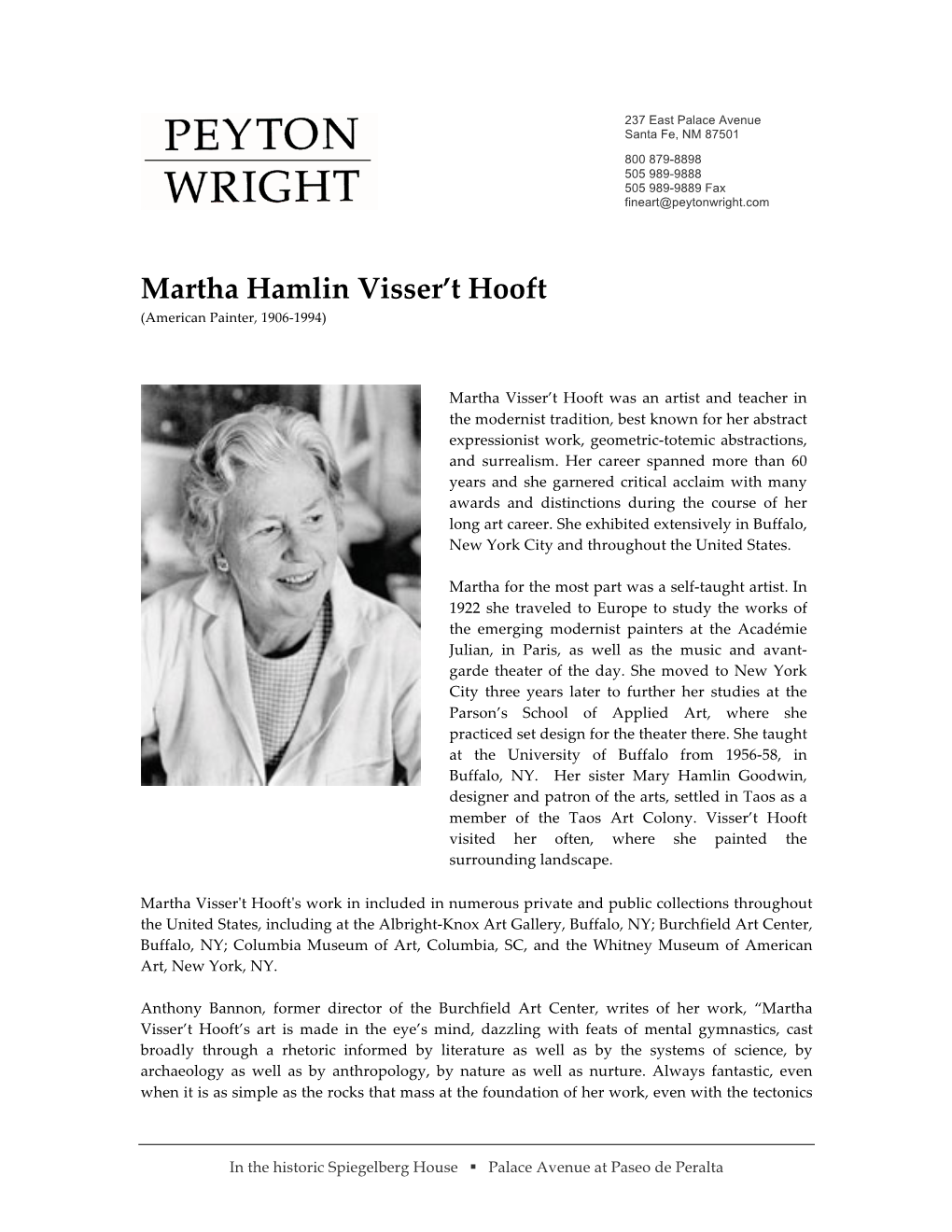Martha Hamlin Visser't Hooft