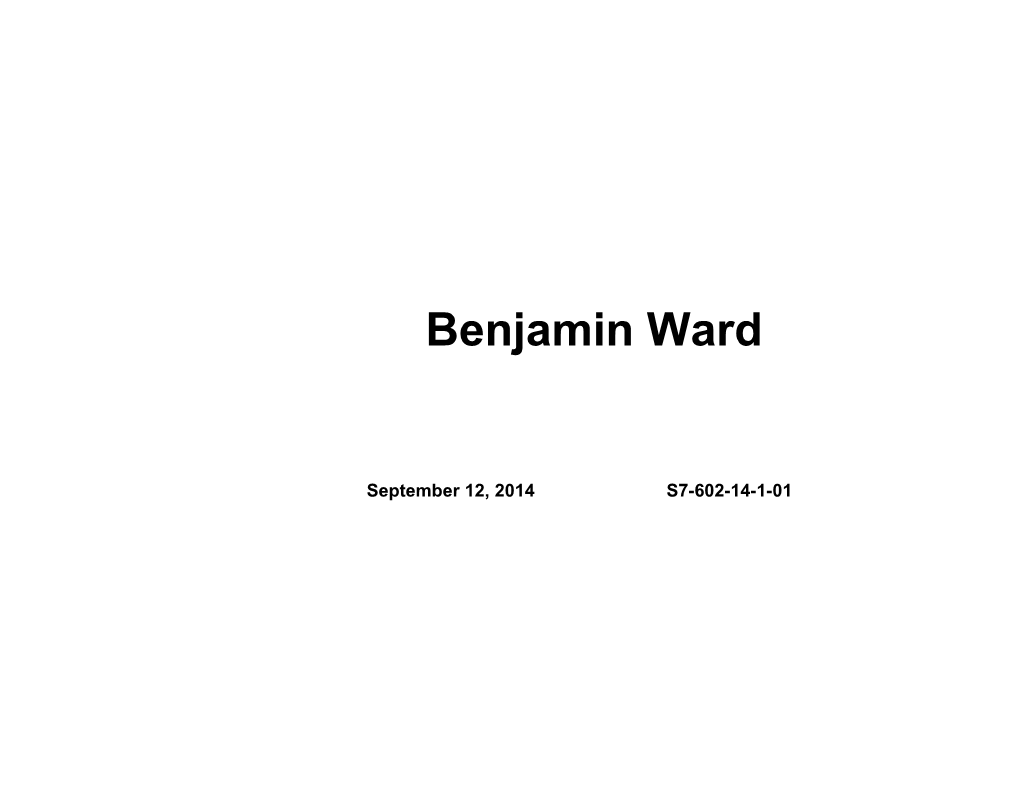 Benjamin Ward