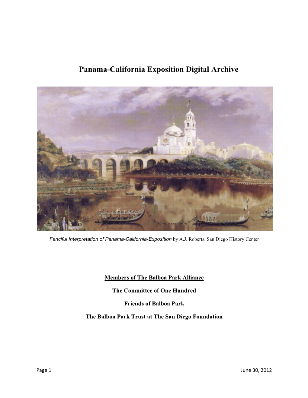 Panama-California Exposition Digital Archive