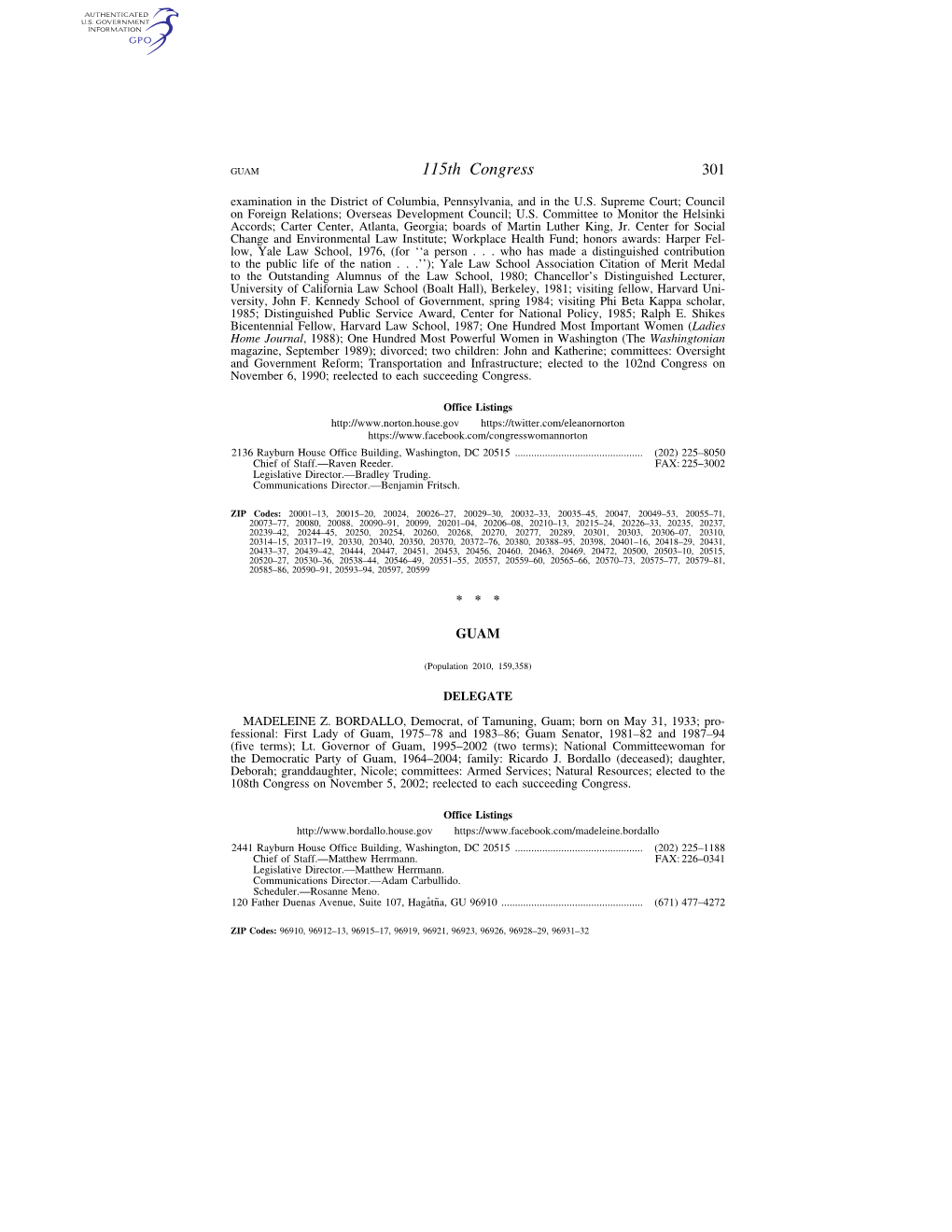 115Th Congress 301 Examination in the District of Columbia, Pennsylvania, and in the U.S