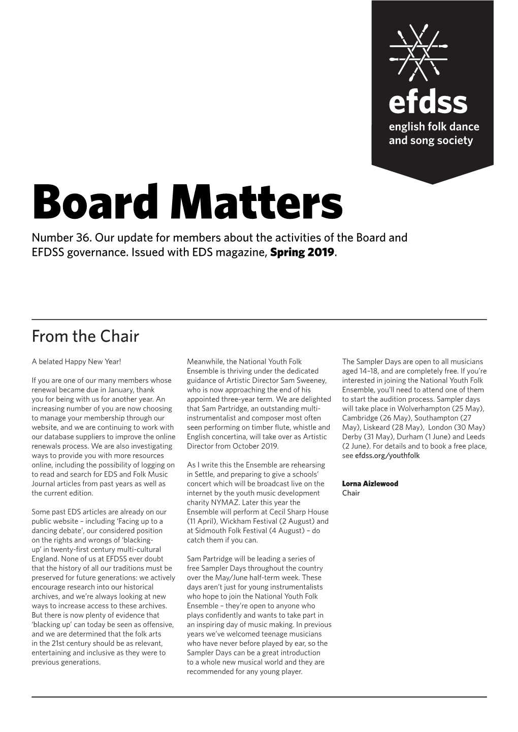 Board Matters Number 36