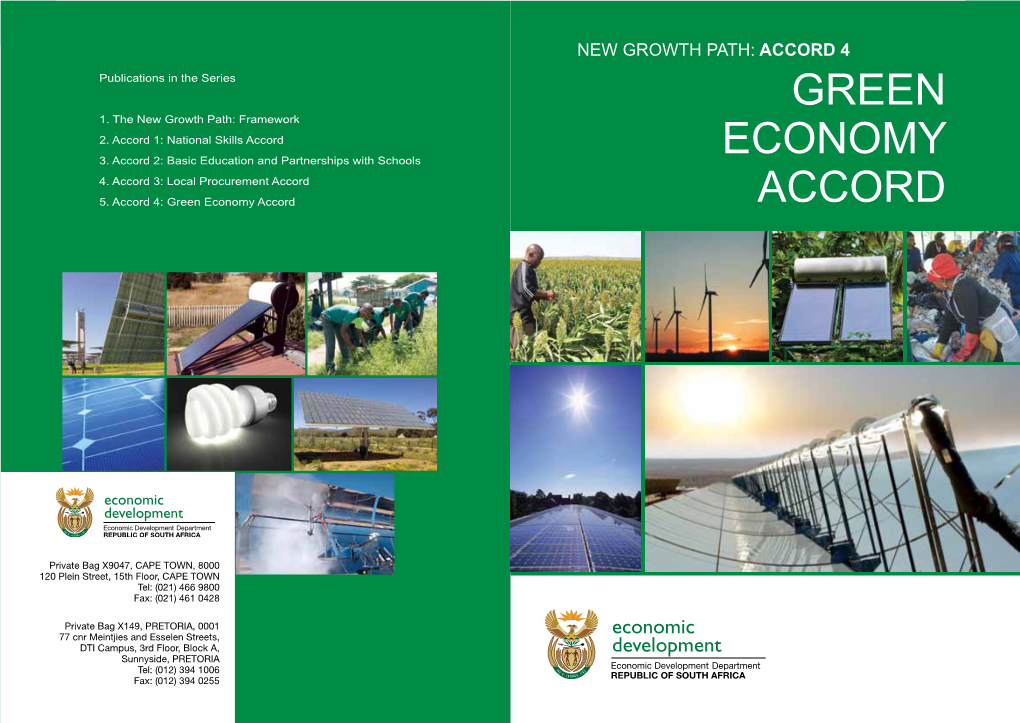 Green Economy Accord ACCORD