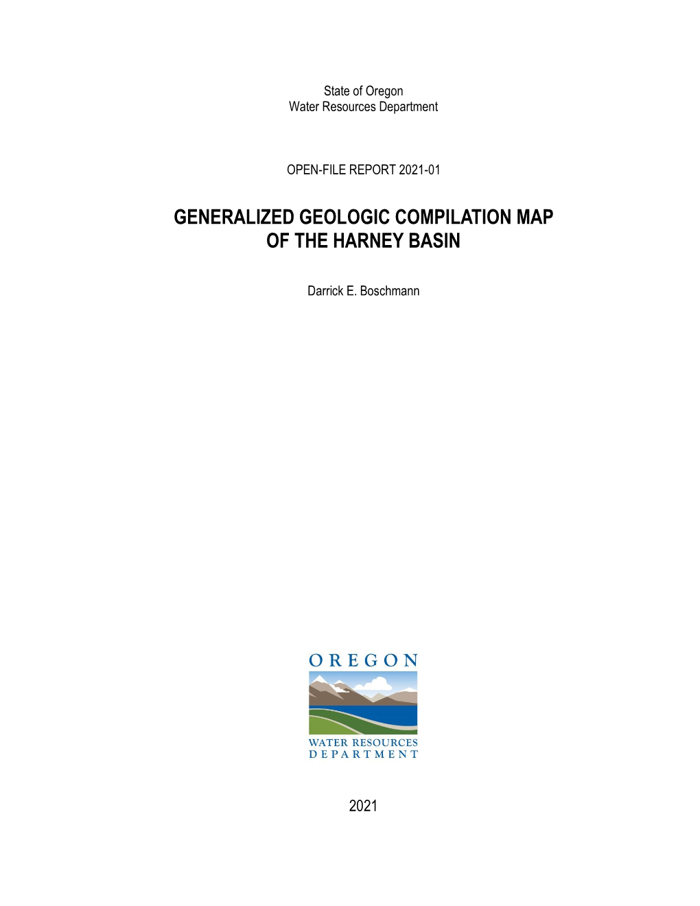 Open-File Report 2021-01: Harney Basin