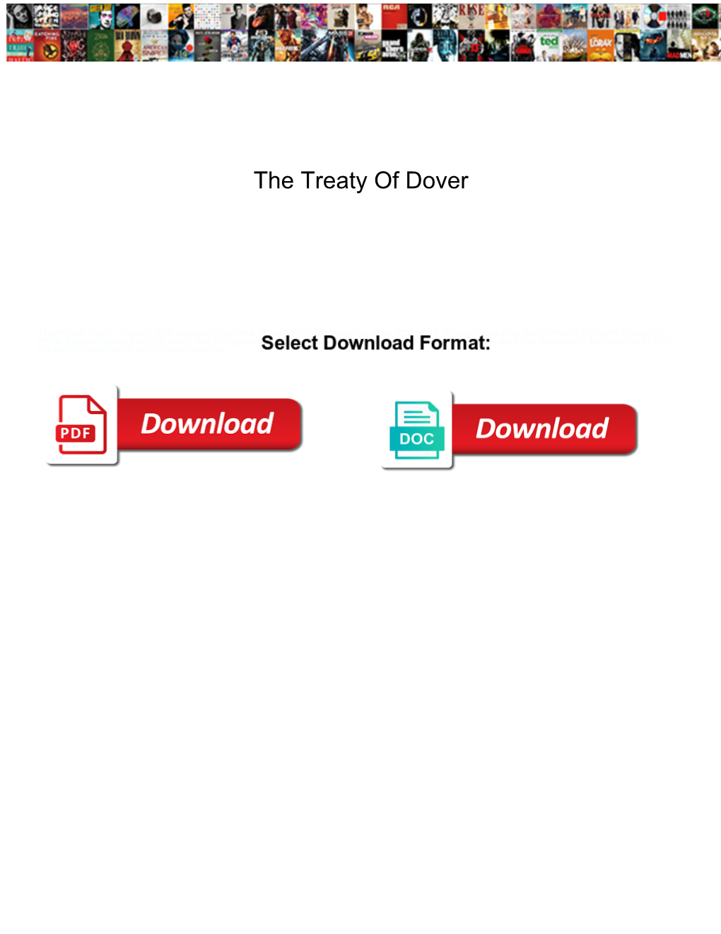 The Treaty of Dover