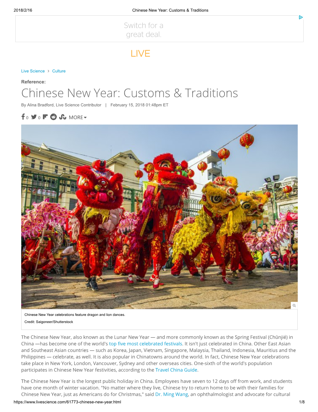 Chinese New Year: Customs & Traditions