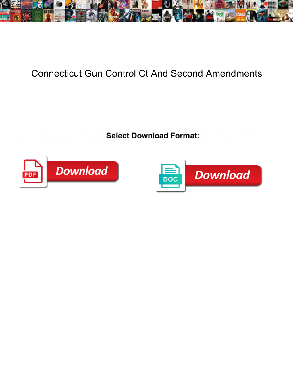 Connecticut Gun Control Ct and Second Amendments