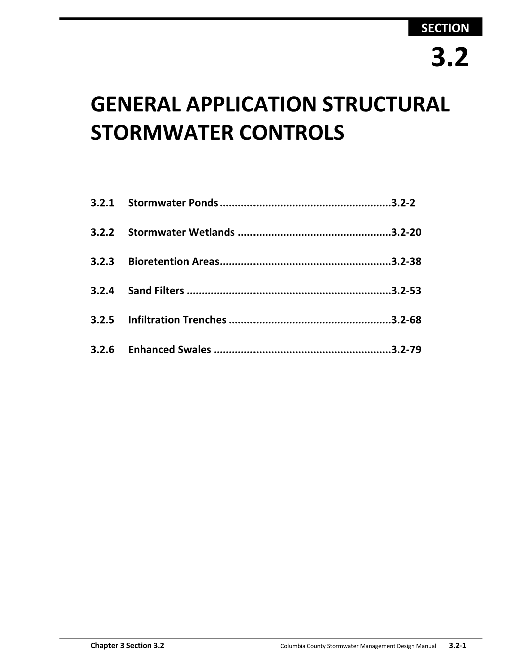 General Application Structural Stormwater Controls