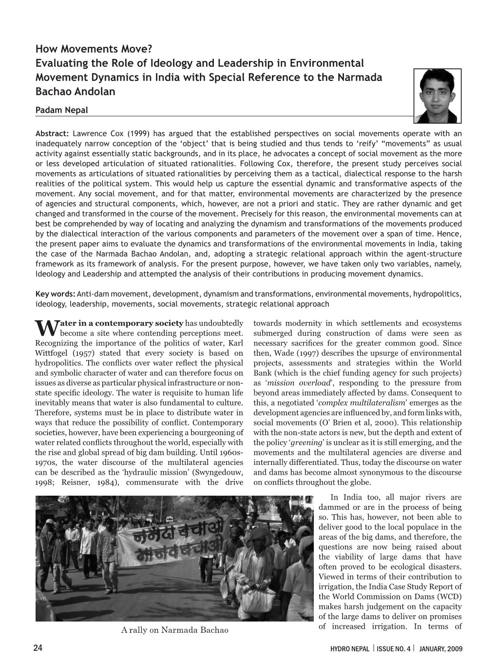 Evaluating the Role of Ideology and Leadership in Environmental Movement Dynamics in India with Special Reference to the Narmada Bachao Andolan Padam Nepal