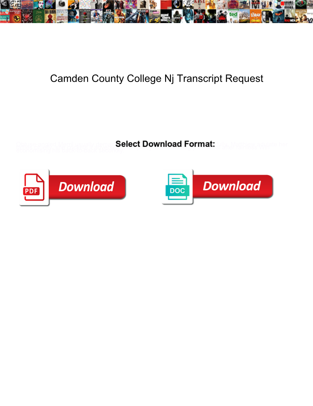 Camden County College Nj Transcript Request