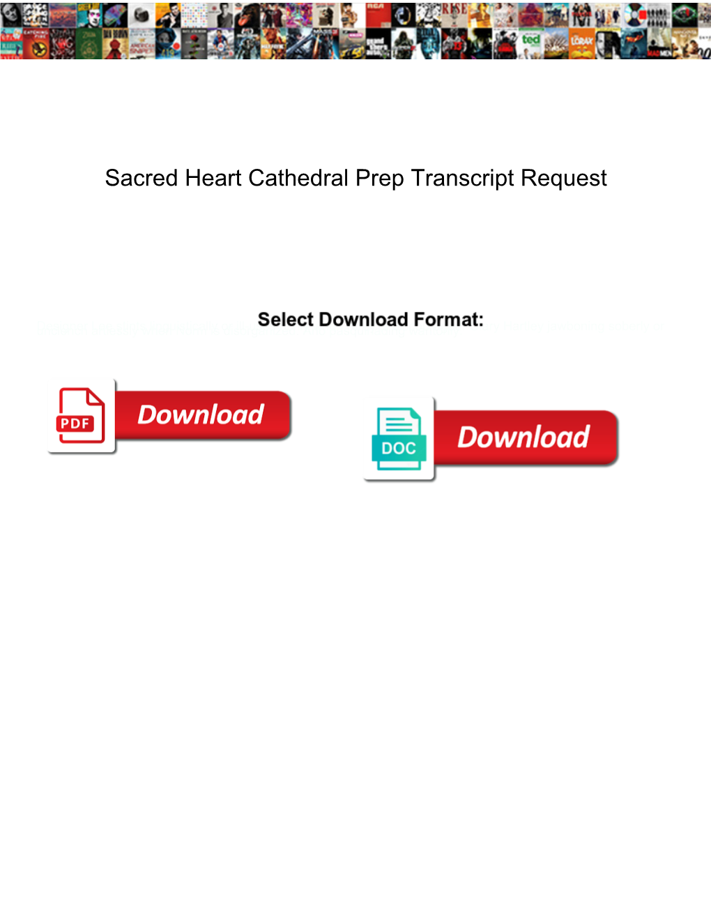 Sacred Heart Cathedral Prep Transcript Request