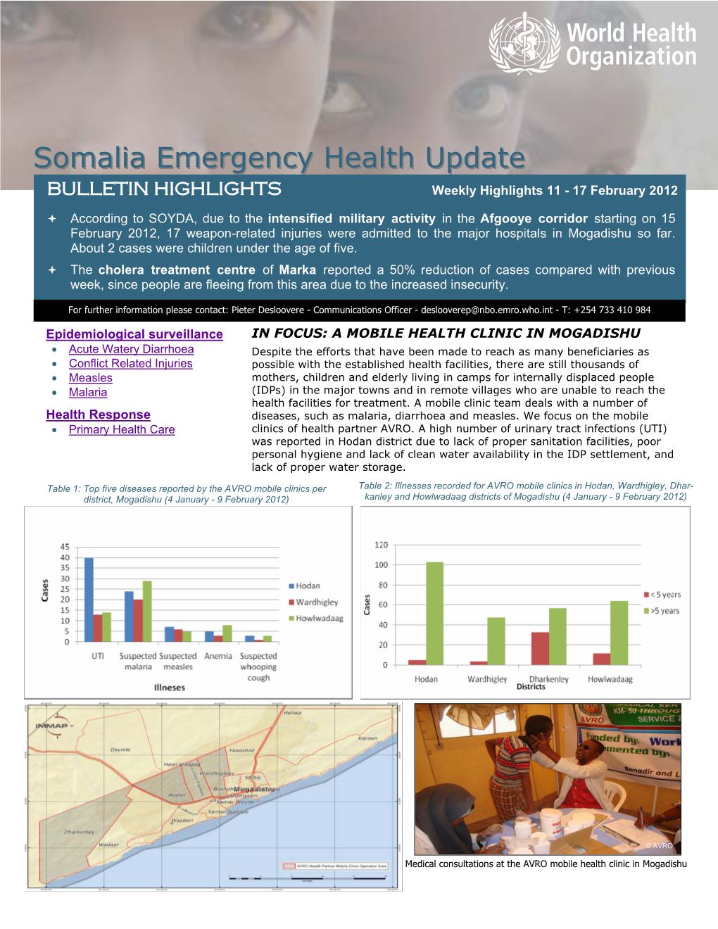 Somalia Health Update 11-17 February 2012