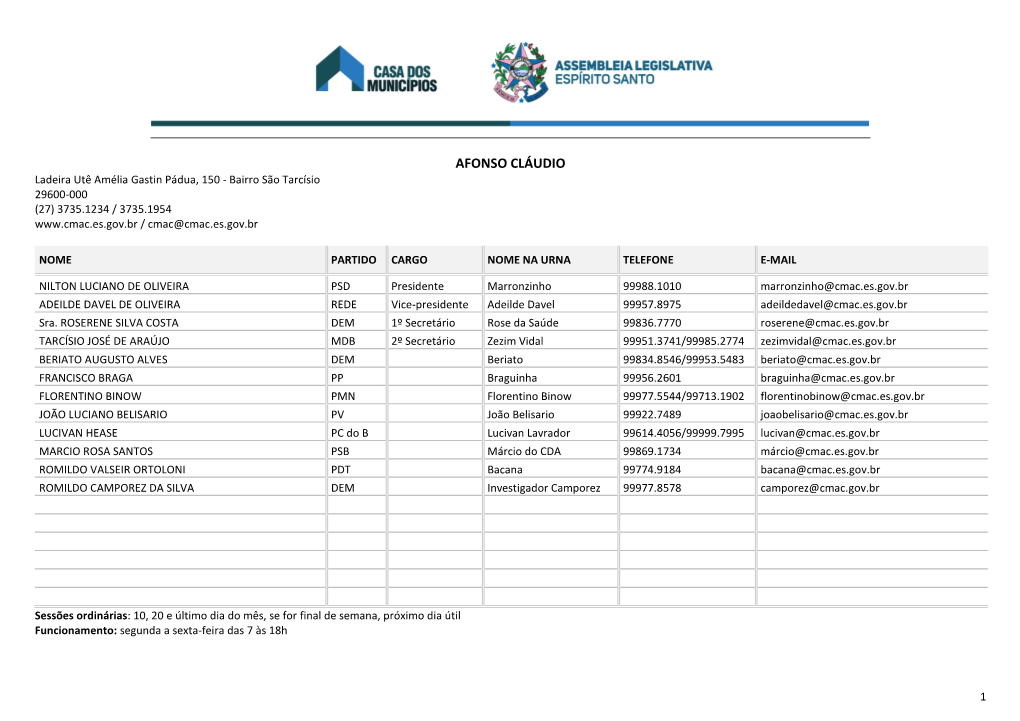 Assembleia Legislativa Do Estado Do Espírito Santo