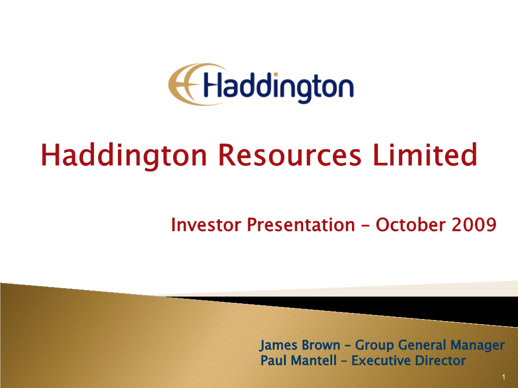 Haddington Resources Limited