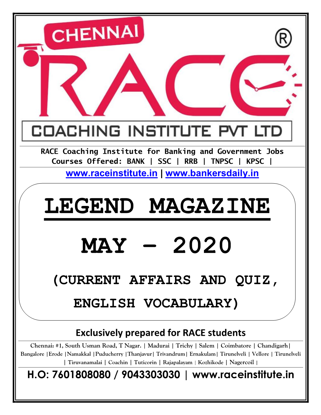 Legend Magazine May – 2020
